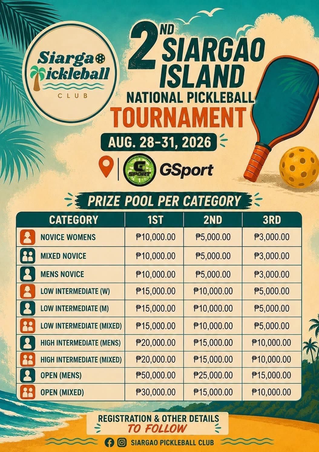 2nd Siargao Island National Pickleball Tournament